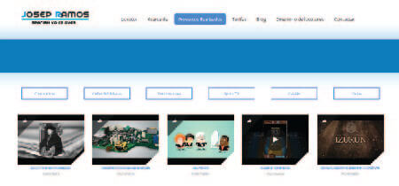 Screenshot of Josep Ramos' portfolio website