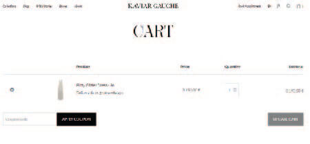 Captura de pantalla de la web "Kaviar guache"