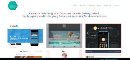 Screenshot of Emily Ridge's portfolio website