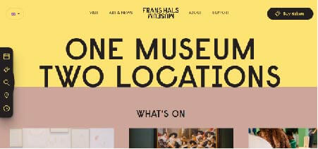 La portada de la página web de Frans Hals Museum