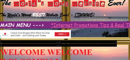 una web muy anticuada