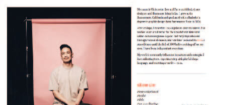 Photo of a man in a beige shirt on a pink background on The Beast is Back website