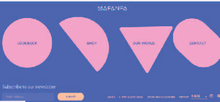 Captura de pantalla del footer de la web "Mafanfa"
