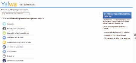 Directorio web con diseño de lo más sencillo