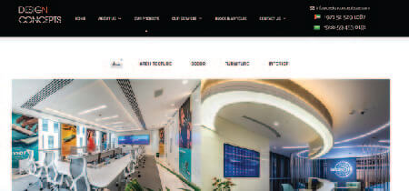 Screenshot of the portfolio page on the "Design Concepts" website