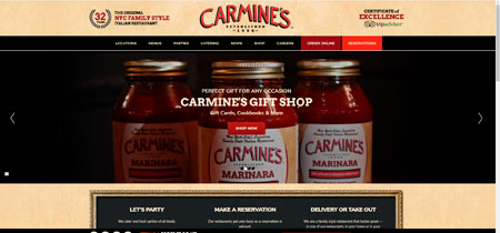 Ejemplo de web de restaurante parrillada, Carmines