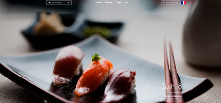 Ejemplo de web de restaurante japonés, Sushi 8