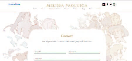 Captura de pantalla de la página de contacto de la web Teacupbee