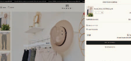 Fotografía de sombrero en perchero en captura de pantalla de la web "Margot Brand"