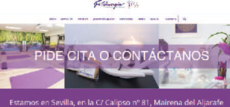 Captura de pantalla de la página de contacto de la web FiSinergia