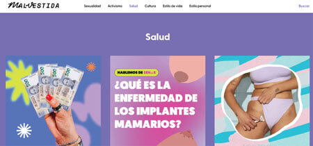 Web femenina y creativa