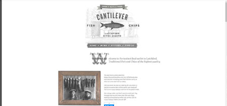 Ejemplo de web de restaurante histórico, Cantilever