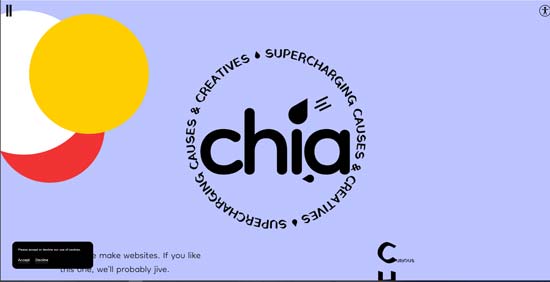 Chia Studio, a geometric and original website