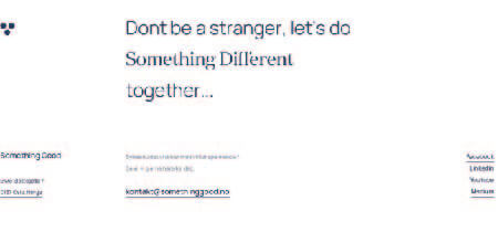 Captura de pantalla del Footer de la web "Something Good"