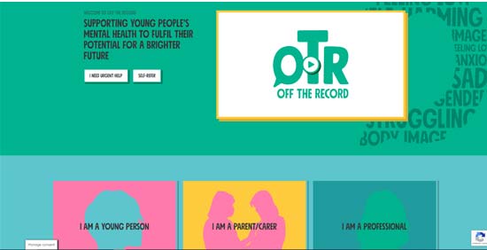 OTR South, original and eye-catching website
