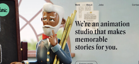 Personaje de animación Stop motion en la web Panic Studio