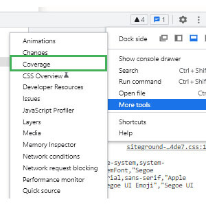 Cómo saber los archivos CSS que están sin usar mediante coverage