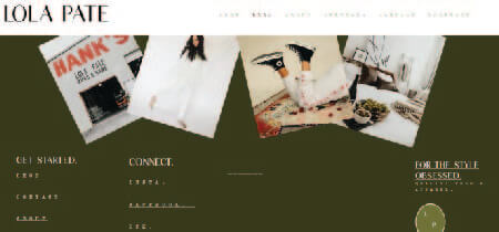 Captura de pantalla de la página web "Lola pate"