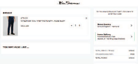 Captura de pantalla de la web de la tienda de ropa Bens Herman