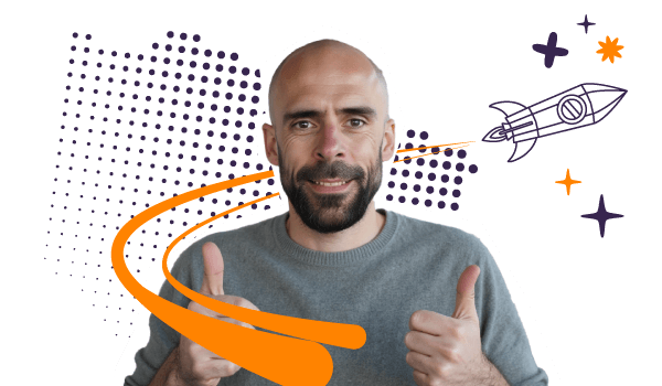 Álvaro Torres con cohete representando plugins de alto rendimiento