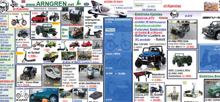 Demasiados objetos en una web. Muy mal diseño